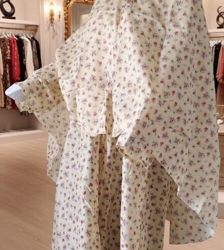 3 Piece Umrah Abaya (Lemon & Red)