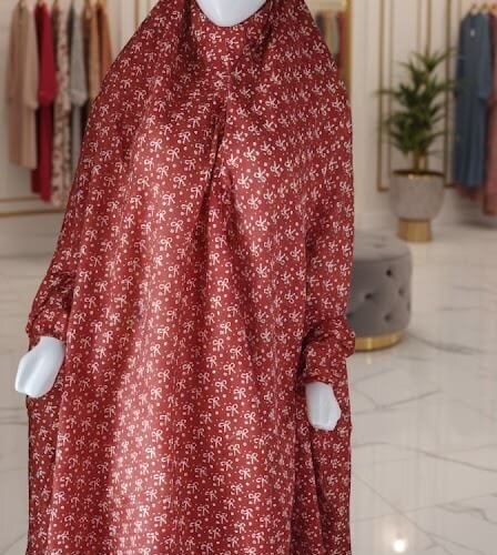 Umbrella Namaz Chadar (Orange & White)