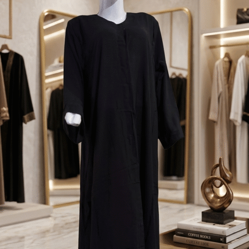 Malai Lawn Umrah Abaya (Black)
