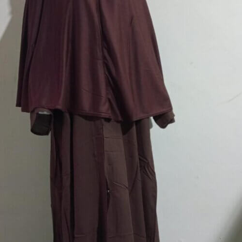 Malai Lawn Umrah Abaya (Brown)